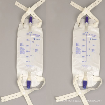 Sac jetable de drainage de sac d&#39;urine d&#39;utilisation d&#39;hôpital de PVC